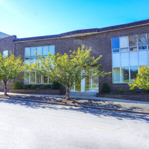 Front entrance of office building located at 82 Washington Street in Poughkeepsie