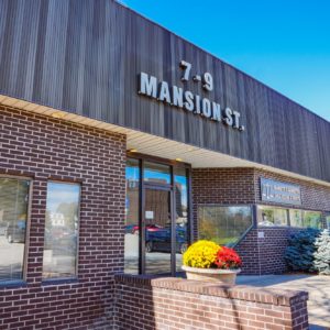 Front entrance of office building located at 9 Mansion Street in Poughkeepsie.